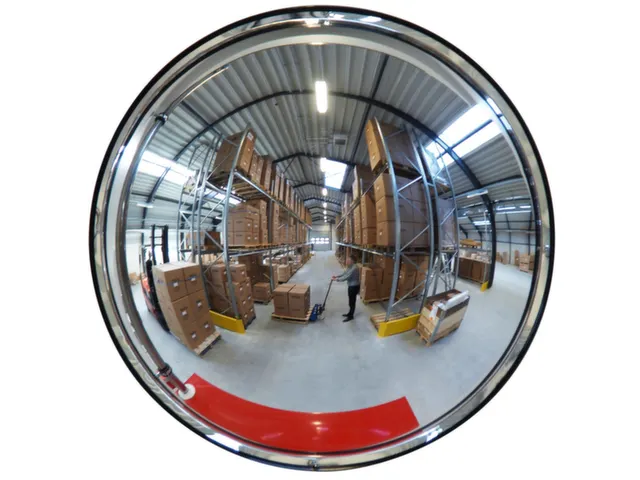 observatiespiegel Ø 450mm x100mm spiegel acrylglas frame zwart