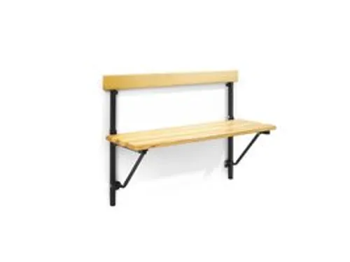 klapbank,HxLxD 780x2000x380mm,houten lijst,frame staal RAL7016