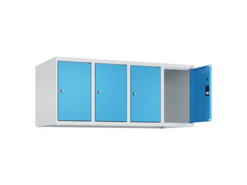 opzetkast,v. locker,4vak.,vak B 300mm,HxBxD 500x1200x500mm,vleugeldeur