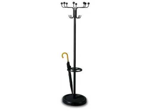 Kapstok Hxd 1760X520Mm 8Hoed- En 8Jashaken Paraplubak Zwart