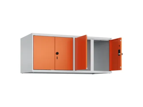 opzetkast,v. locker,4vak.,vak B 300mm,HxBxD 500x1200x500mm,vleugeldeur