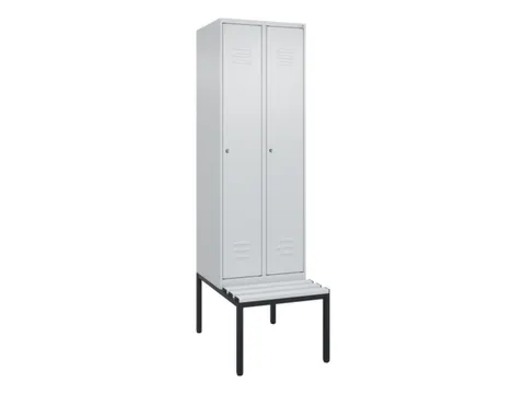 locker met bank,HxBxD 2120x600x815mm,2vak,vak B 300mm,cil.-slot