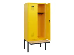 locker met bank,HxBxD 1950x800x815mm,2vak,vak B 400mm,cilinderslot