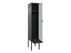 locker met bank,HxBxD 2120x400x815mm,1vak,vak B 400mm,draaigrendel