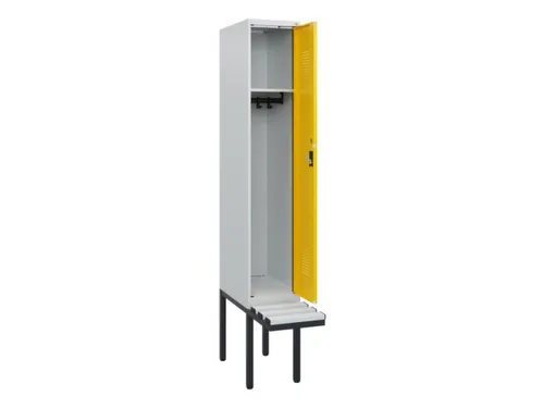 locker met bank,HxBxD 1950x300x815mm,1vak,vak B 300mm,cilinderslot