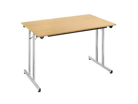 Klaptafel Vrijstaand 120x80 Cm Onderstel Aluminium Blad Beuken