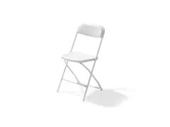 Klapstoel,4Voeten Wit,Rug Kunststof Wit