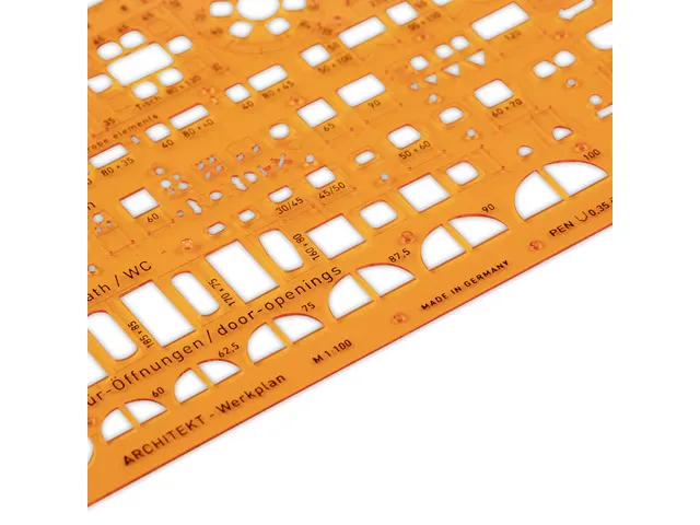 Sjabloon Standardgraph gecombineerd architectsjabloon 1:100