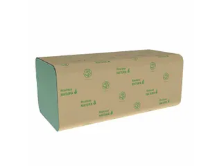 Hostess Nature handdoek Z-vouw 1-laags groen 23x25cm 20 pak - 2