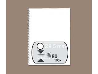 Draadrug GBC 9.5mm 34-rings A4 wit 100stuks - 1