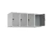 opzetkast,v. locker,4vak.,vak B 300mm,HxBxD 500x1200x500mm