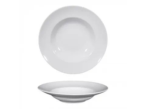 Spaghetti/pasta bord 27cm wit porselein