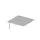 aanbouwtafel,v. benchtafel m. 4-voet,HxBxD 730x1600x1600mm,blad grijs