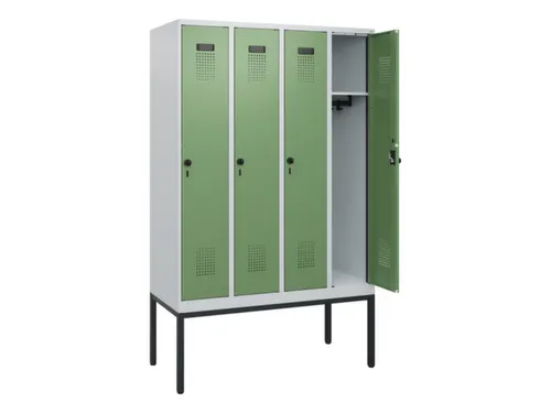 schoollocker,HxBxD 1950x1200x500mm,4vak,vak B 300mm,draaigrendel