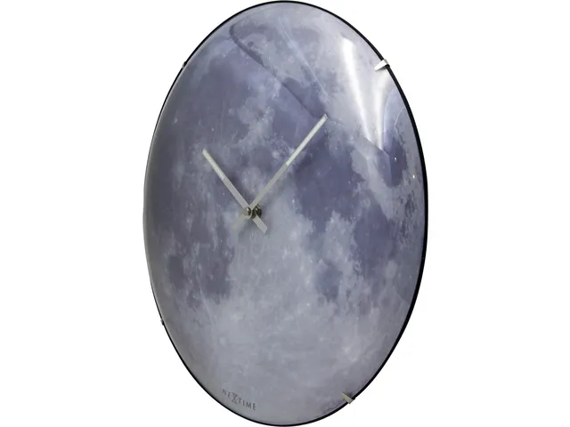 Horloge murale NeXtime 'blauw Moon Dome' Ø35cm verre bombé