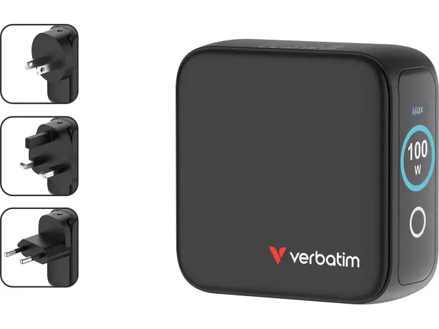 Mini chargeur GaN 100W USB-C 3 ports noir
