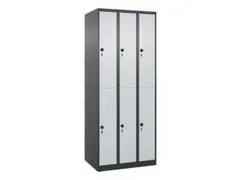 dubbeldekse locker,HxBxD 1850x750x500mm,3x2vak.,vak B 250mm