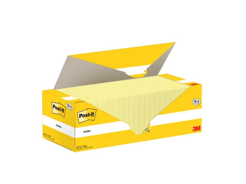 Memoblok 3M Post-it 655-CY 76x127mm geel voordeelpak