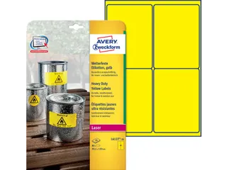 Avery Zweckform Ultra sterk etiket L6127-20 99.1x139mm Geel 80 stuks - 5