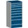 ladekast HxBxD 1600x800x750mm 9laden RAL7035 front RAL5010