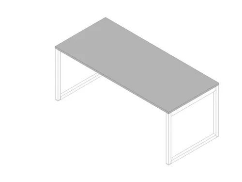 bureau,HxBxD 730x1800x800mm,blad grijs,sledeframe wit