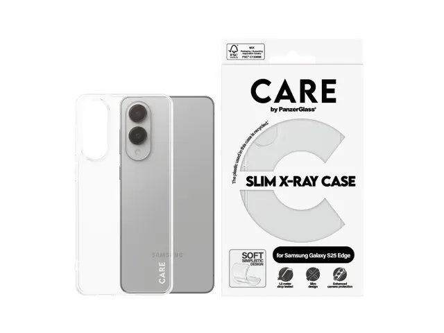 PanzerGlass CARE by X-Ray Case Samsung S25 Edge, Hoes, Samsung,