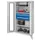 Materiaalkast Vensterdeuren 1950x1000x600mm 3legborden 2laden Ral7035