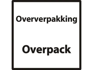 Etiket OVERVERPAKKING/OVERPACK 1000 etiketten per rol 100x100mm - 1