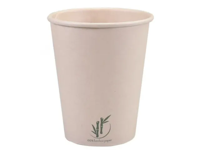 Beker Bamboepapier met PE 250ml lichtbruin pak 50 stuks