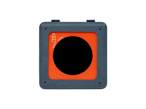 Circulaire Afvalbak BrickBin Plastic 65 Liter Grijs Oranje
