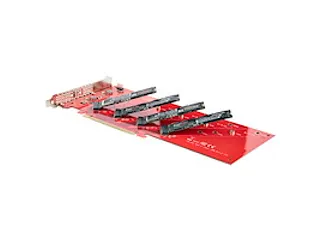 Quad M.2 PCI Express SSD Adapter Kaart voor NVMe/Ahci Ssd - 7
