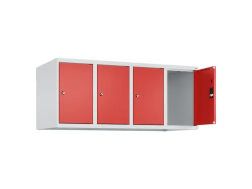 opzetkast,v. locker,4vak.,vak B 300mm,HxBxD 500x1200x500mm,vleugeldeur