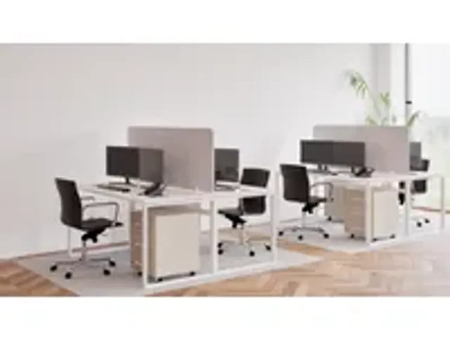 OUTLET Akoestisch PET-vilt scheidingsscherm bureau lichtgrijs 60x75cm