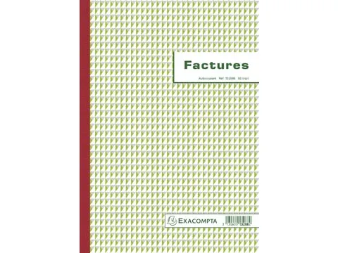 Exacompta Facturen, Ft 29,7 X 21 Cm, Tripli, Franstalig