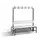 omkleedbank,HxLxD 1650x1500x760mm,HPL wit,frame staal RAL7021