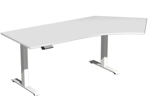 Av. régl. él. hauteur bureau d'angle HxlxP 730-1230x2166x1130mm