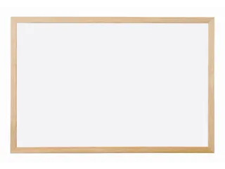 Q-connect Whiteboard houten frame 90x120cm Melamine niet-magnetisch - 1