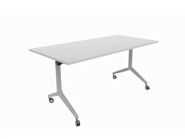 Schaffenburg Klaptafel 120x80cm Blad Lichtgrijs 25mm Frame Wit