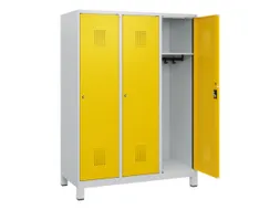 schoollocker,HxBxD 1630x1200x500mm,3vak,vak B 400mm,cil.-slot,voeten