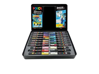 Paintmarker Uni POSCA Manga Hero assorti koffer 20 stuks - 4