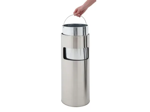Ronde as-papierbak 12.5 Liter mat RVS