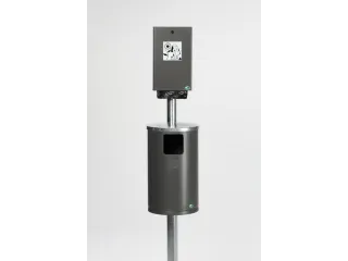 hondentoilet,v. buiten,afvalbak 30l,v. 200zakjes,HxBxD 2000x350x480mm - 1