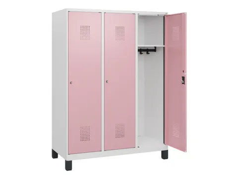schoollocker,HxBxD 1630x1200x500mm,3vak,vak B 400mm,cil.-slot,voeten