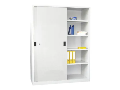 schuifdeurkast,HxBxD 1950x1500x600mm,RAL7035,front RAL7035