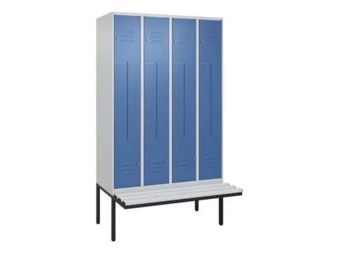 Z-garderobekast,HxBxD 2120x1200x815mm,8vak,vak B 300mm,cil.-slot