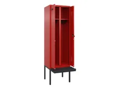locker met bank,voor scheiding van kleding,HxBxD 2120x600x815mm,2vak