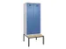 locker met bank,voor scheiding van kleding,HxBxD 2120x800x815mm,2vak