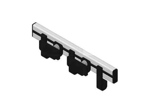Pro-line Wandgarderobe 3 Haken Grijs zwart