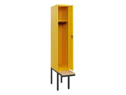 locker met bank,HxBxD 1950x300x815mm,1vak,vak B 300mm,cilinderslot