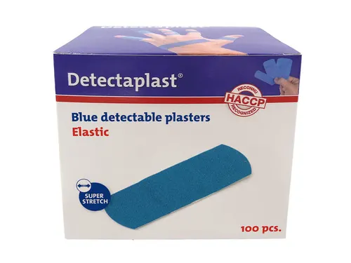 Detectaplast 8241 Textielpleister Elastisch Blauw 25x72mm 100 Stuks